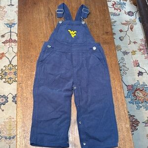 WVU Navy Blue Toddler Overalls
